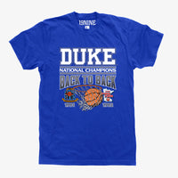 Thumbnail for Duke Blue Devils Back to Back 91-92 Tshirt