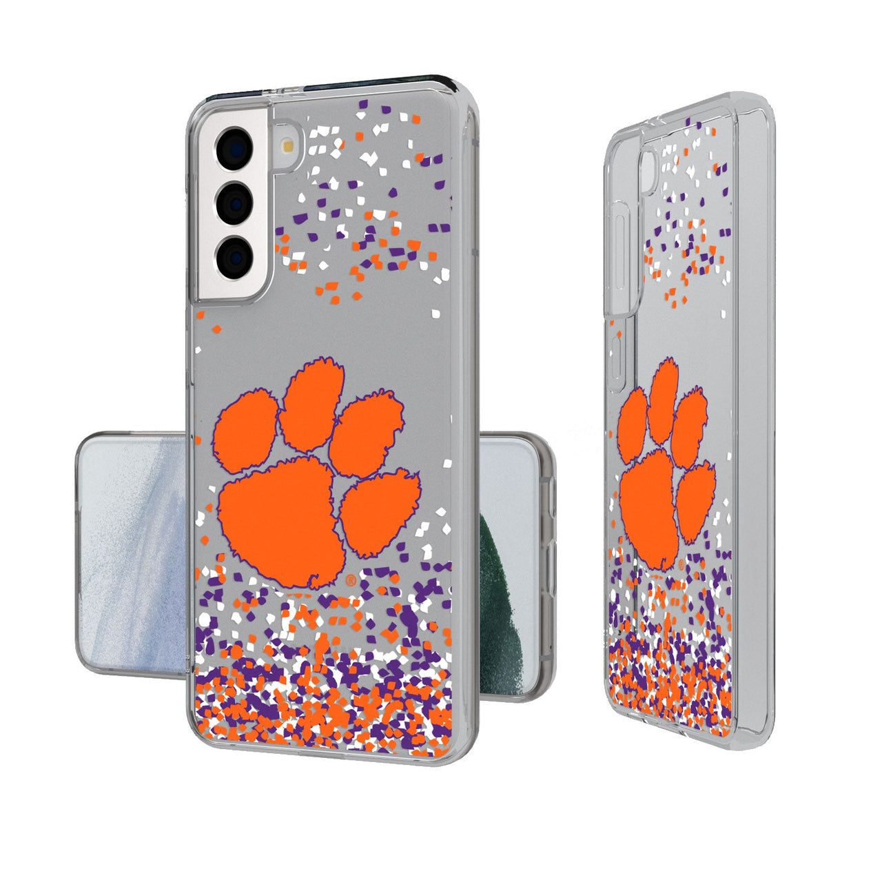 Clemson Tigers Confetti Clear Case-19