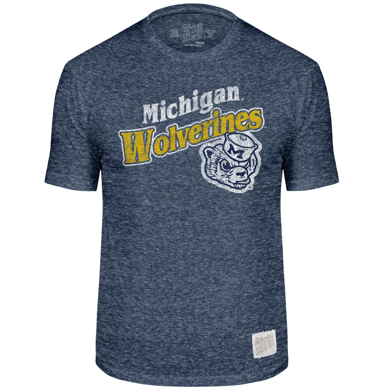 Michigan Wolverines Script over Logo Vintage Tshirt