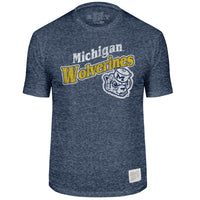 Thumbnail for Michigan Wolverines Script over Logo Vintage Tshirt