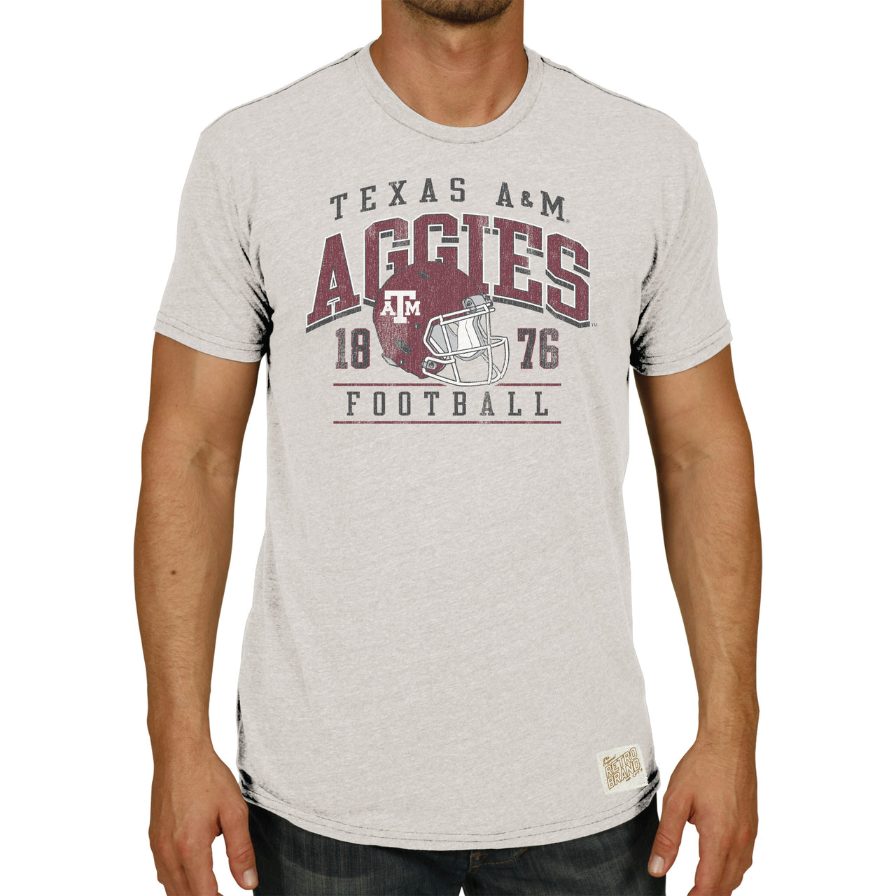 Texas A&M Aggies Helmet Light Grey Vintage Tshirt