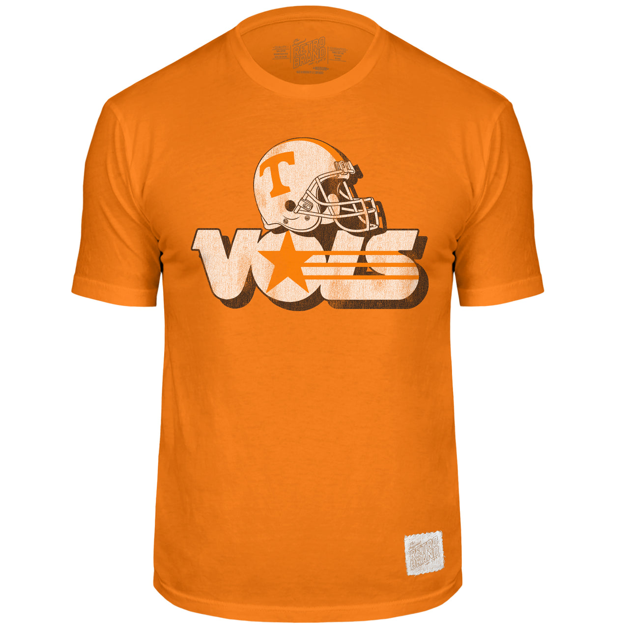 Tennessee Volunteers Helmet "Star Vols" Vintage Tshirt - Orange
