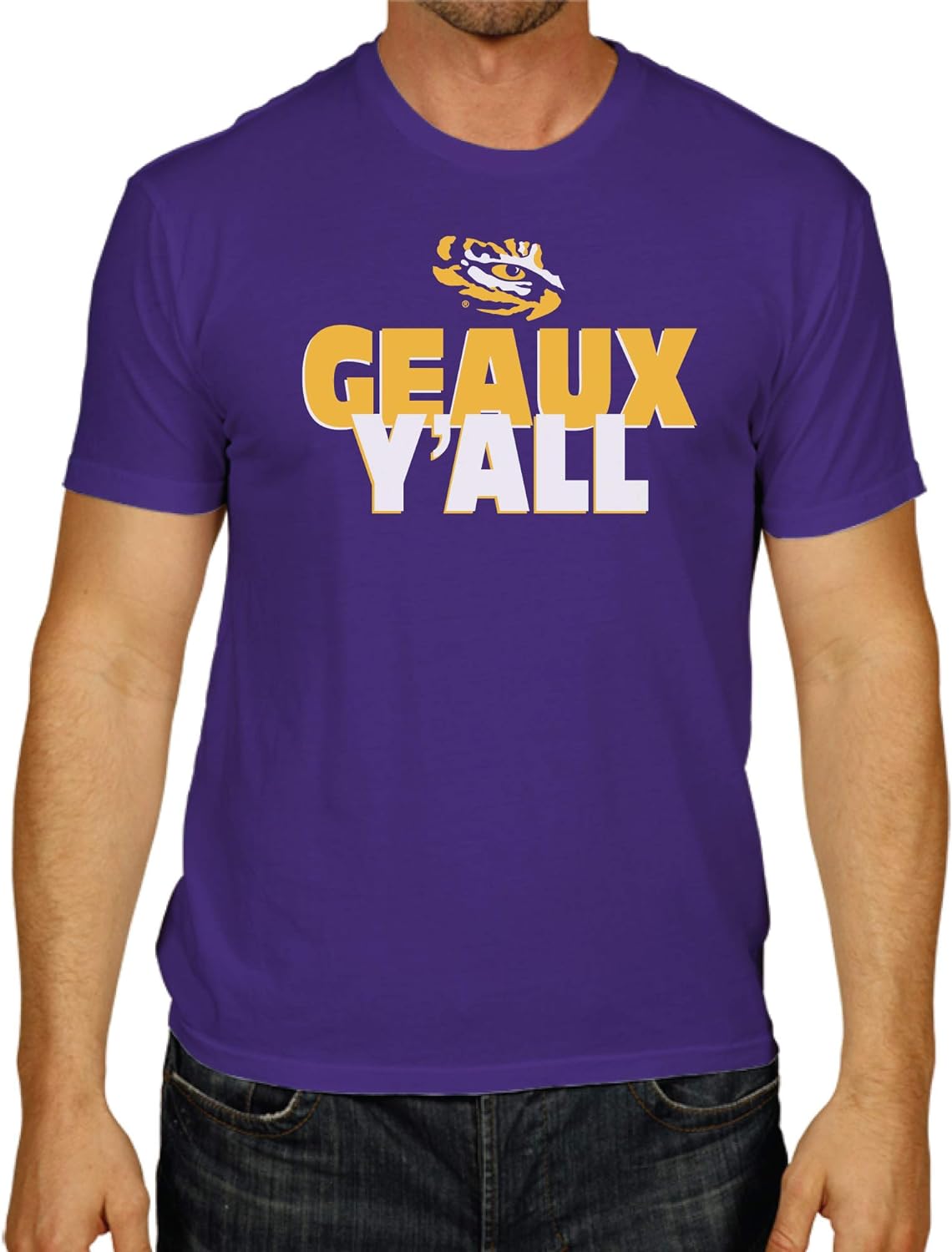 LSU Tigers Geaux Y'all Purple T-shirt
