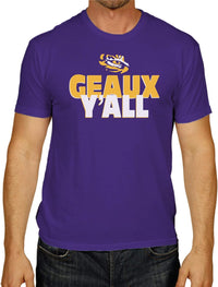 Thumbnail for LSU Tigers Geaux Y'all Purple T-shirt