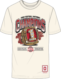 Thumbnail for Ohio State Buckeyes 2002 National Champs Rings Ivory Tshirt