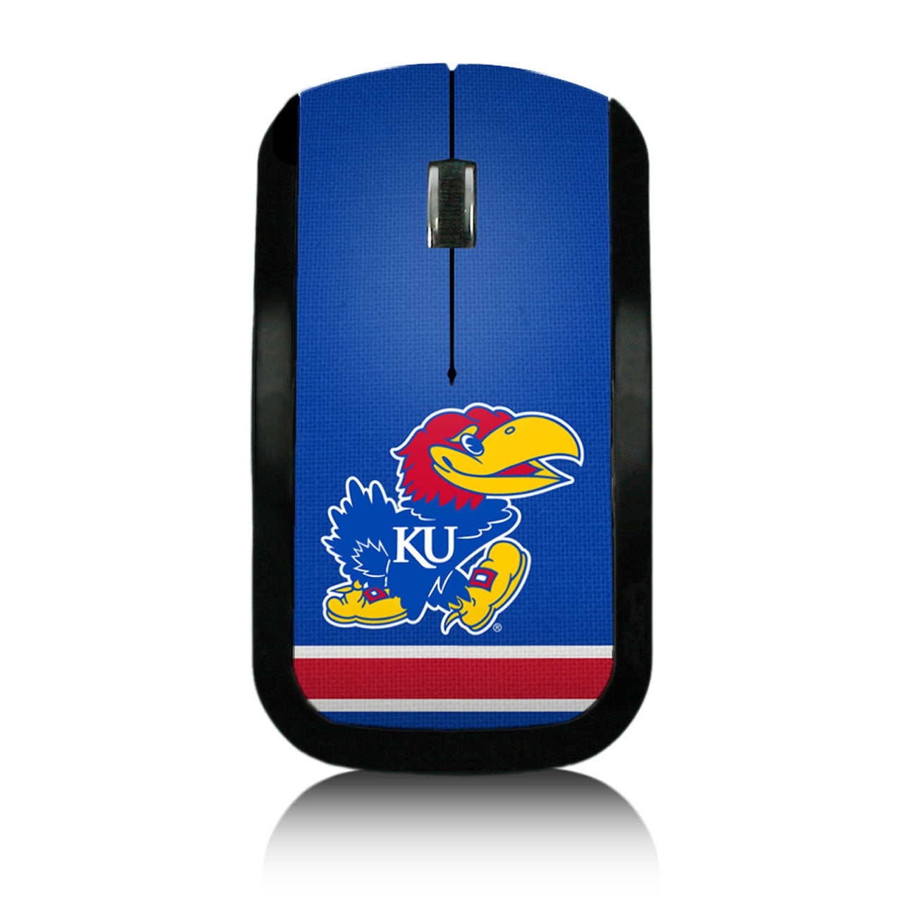 Kansas Jayhawks Stripe Wireless USB Mouse-0