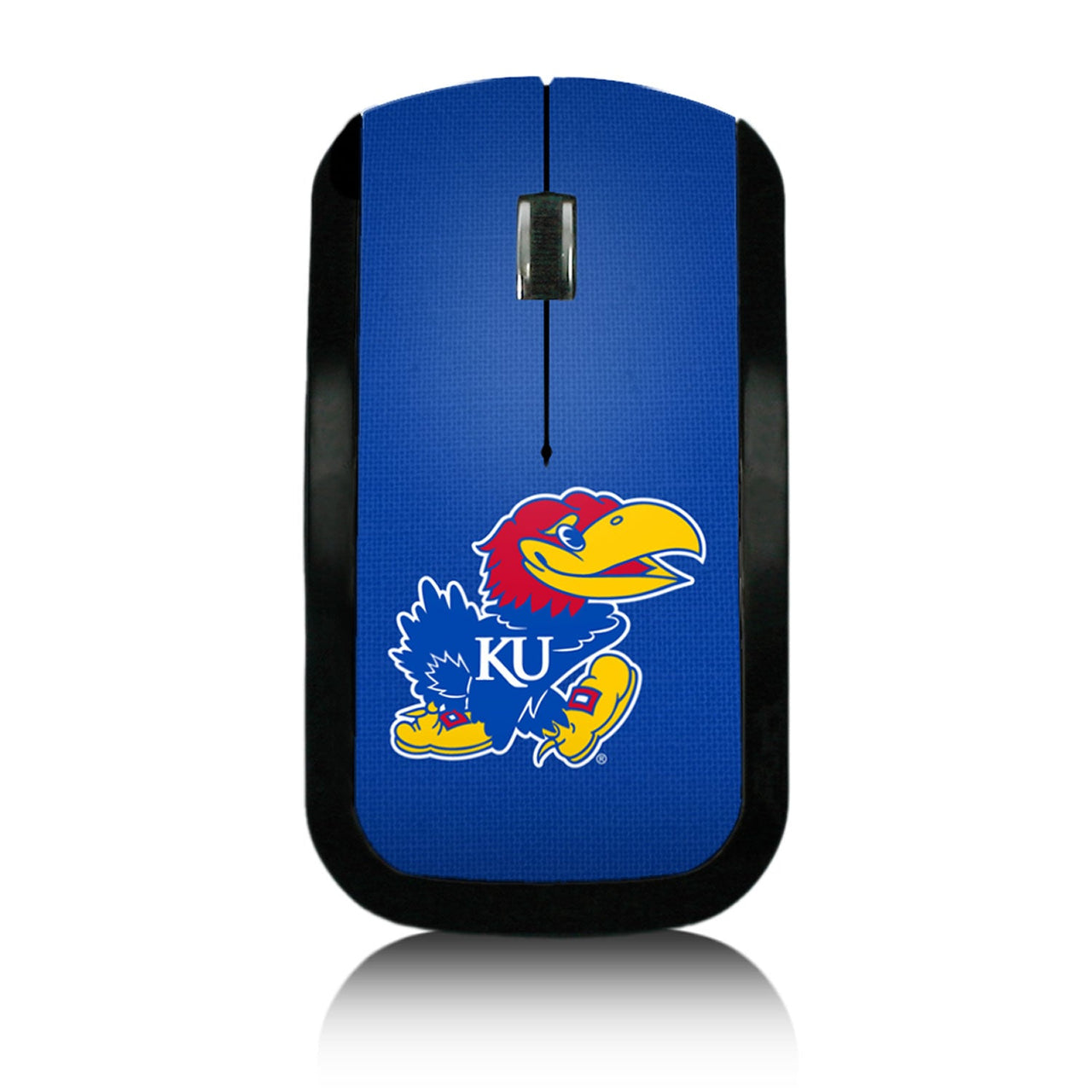 Kansas Jayhawks Solid Wireless USB Mouse-0