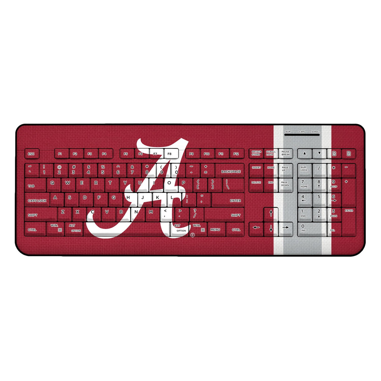 Alabama Crimson Tide Stripe Wireless USB Keyboard-0
