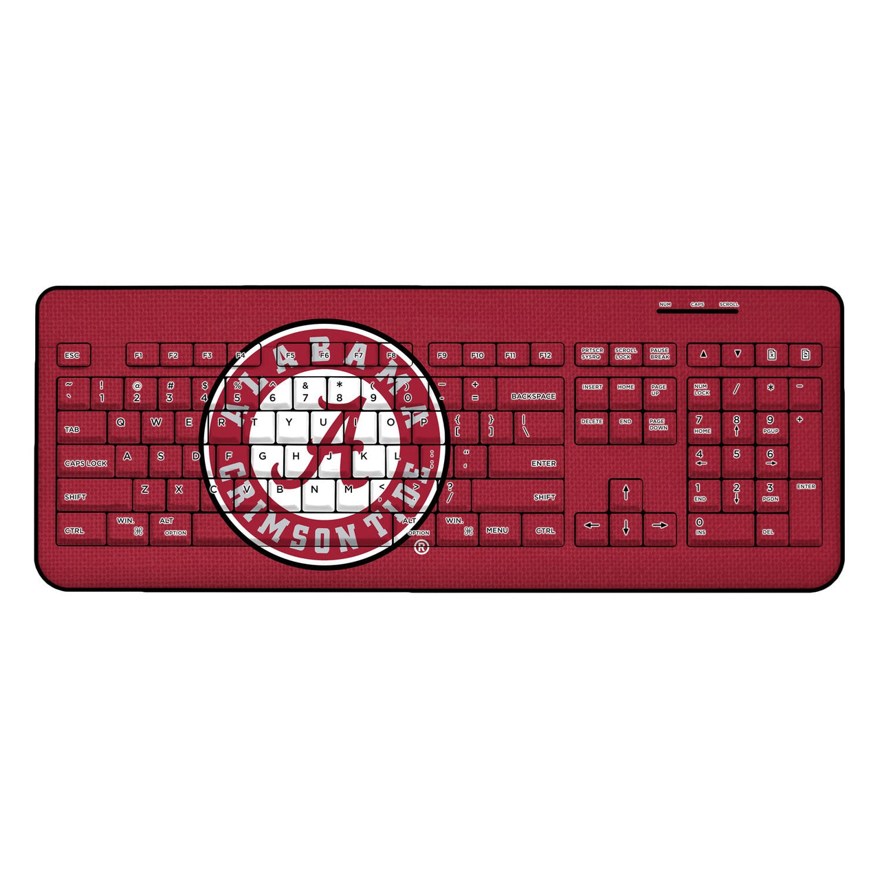 Alabama Crimson Tide Solid Wireless USB Keyboard-0