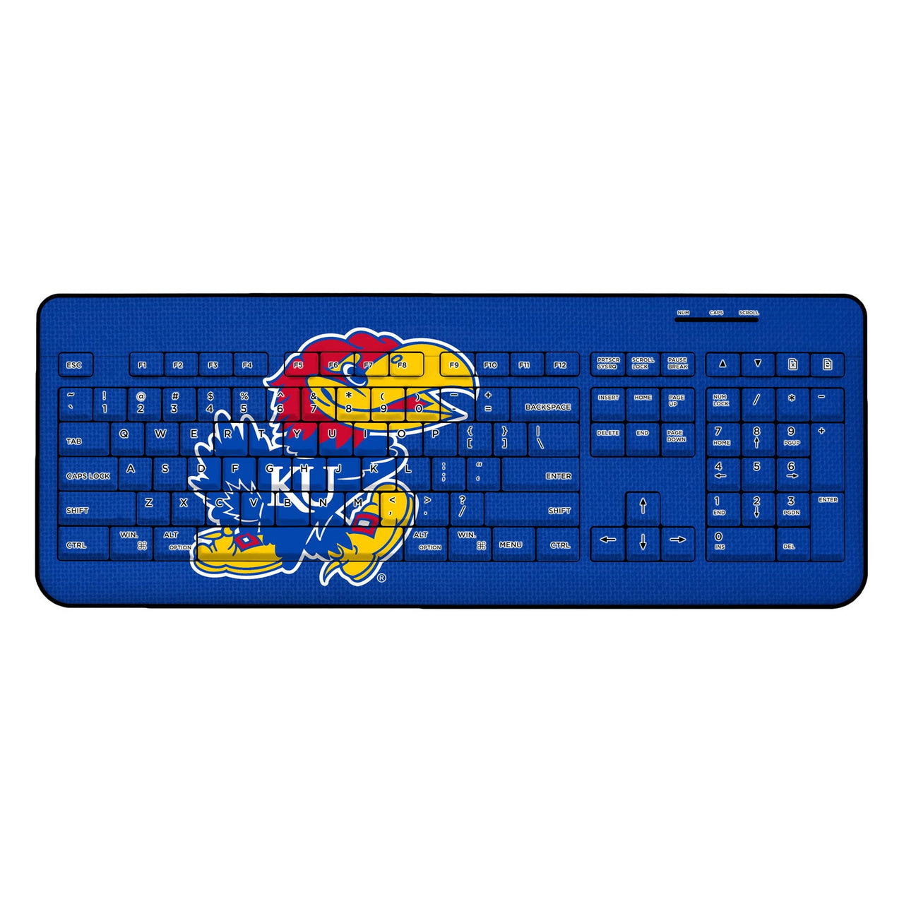 Kansas Jayhawks Solid Wireless USB Keyboard-0