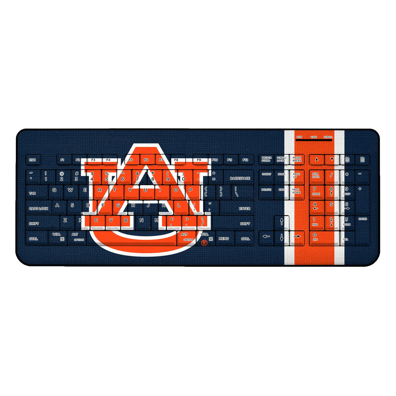 Auburn Tigers Stripe Wireless USB Keyboard-0