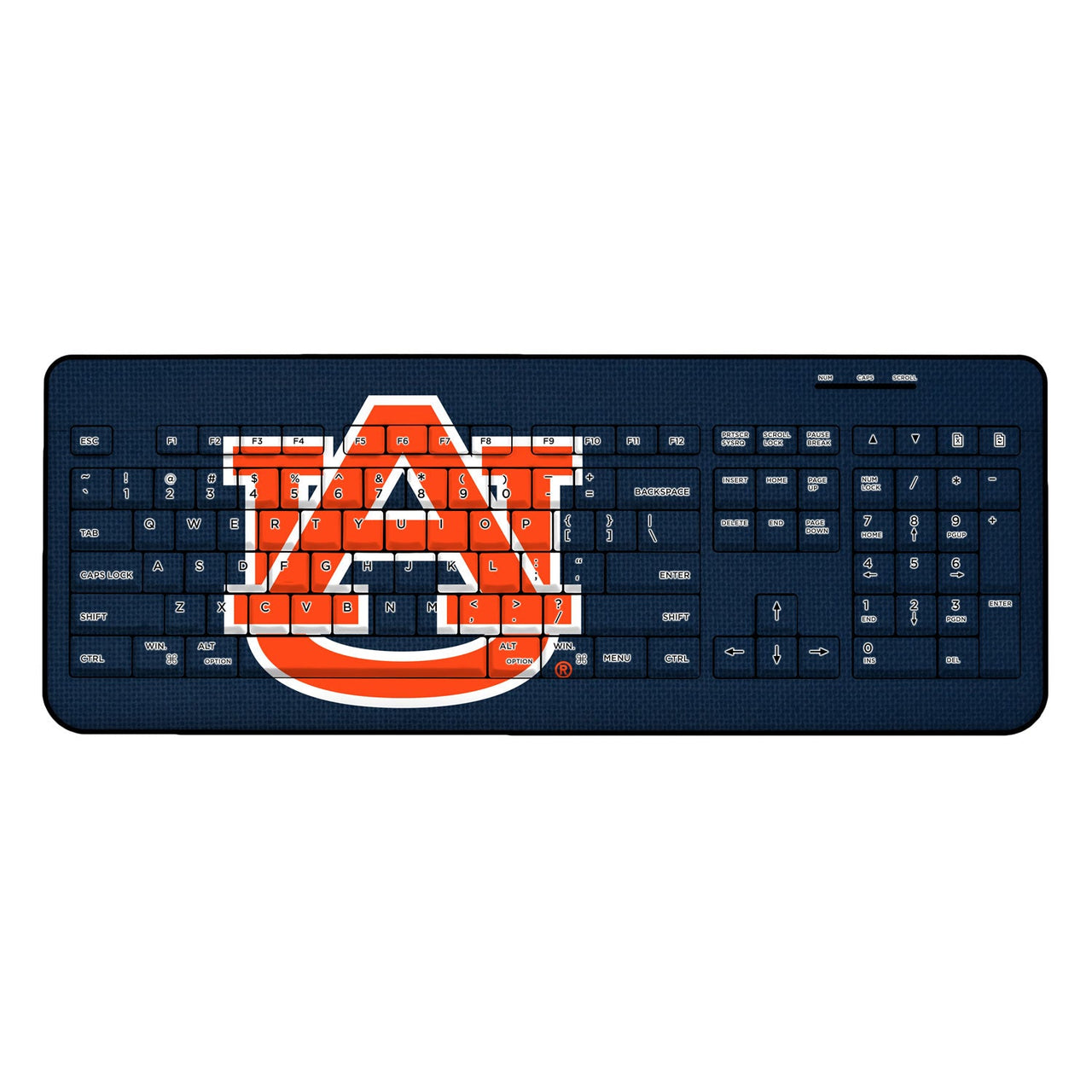 Auburn Tigers Solid Wireless USB Keyboard-0