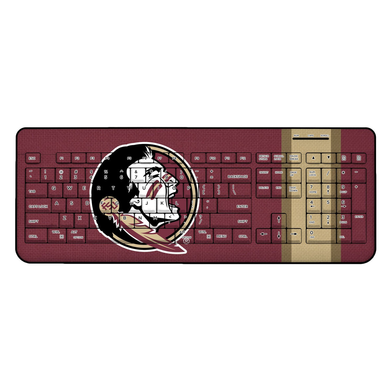 Florida State Seminoles Stripe Wireless USB Keyboard-0