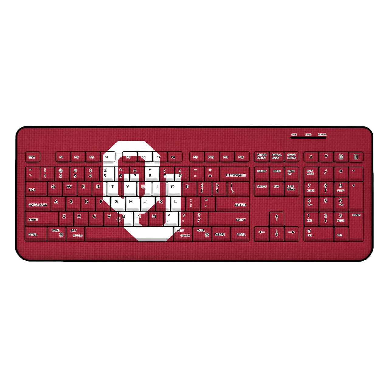 Oklahoma Sooners Solid Wireless USB Keyboard-0