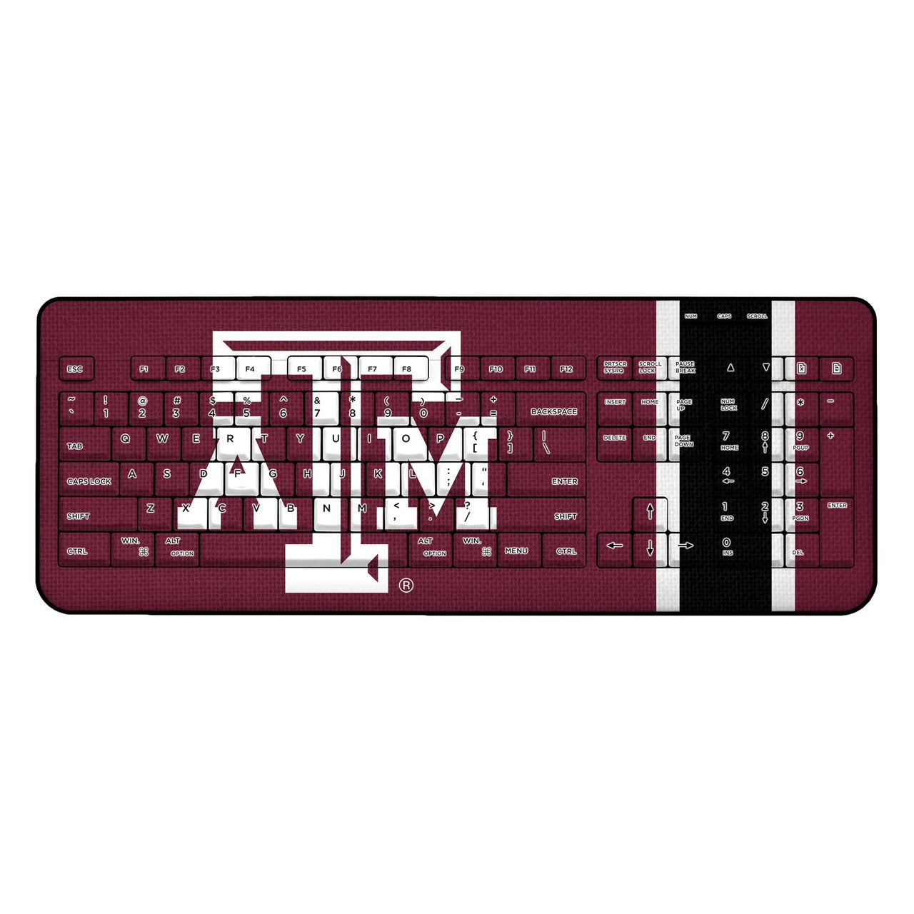 Texas A&M Aggies Stripe Wireless USB Keyboard-0