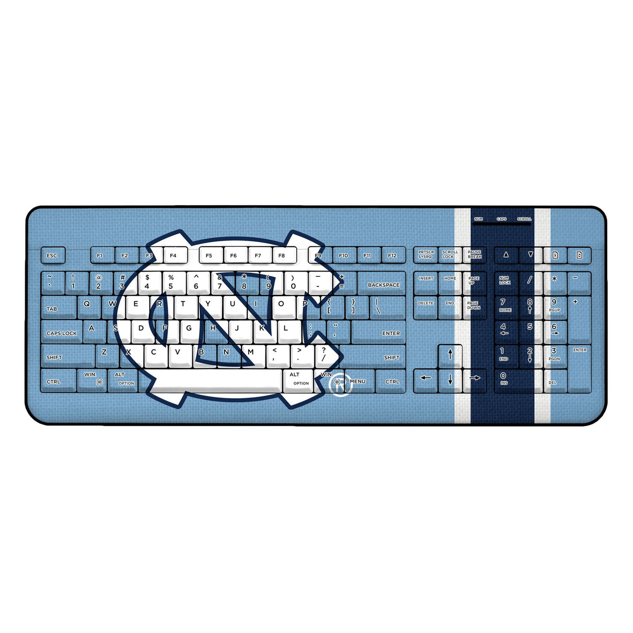 North Carolina Tar Heels Stripe Wireless USB Keyboard-0