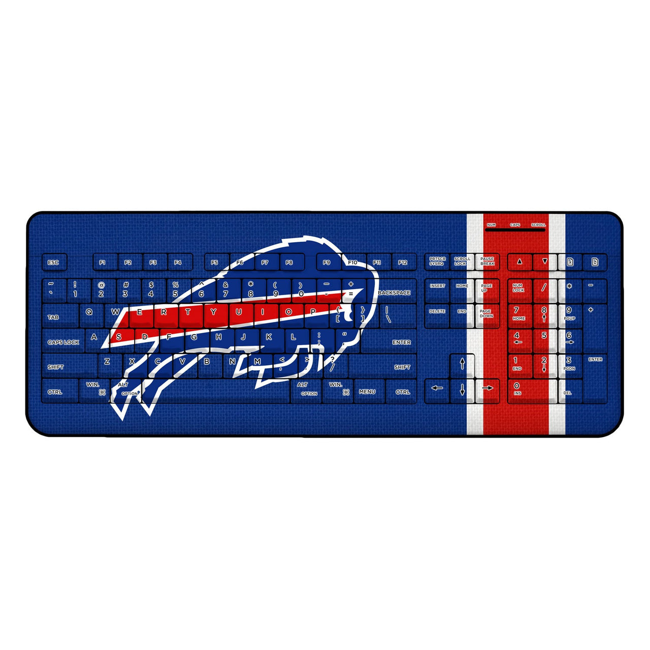 Buffalo Bills Stripe Wireless USB Keyboard-0