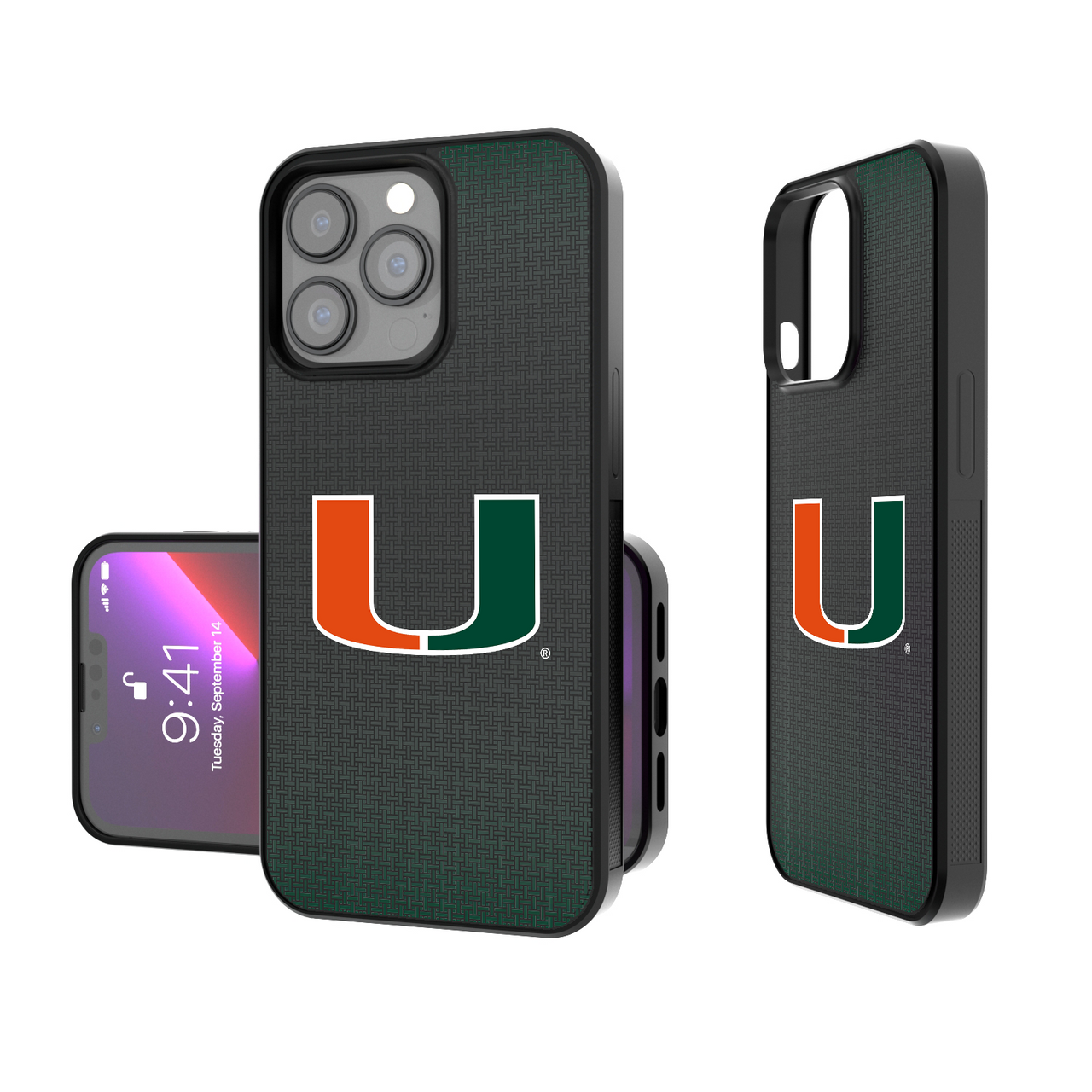 Miami Hurricanes Linen Bump Phone Case-0