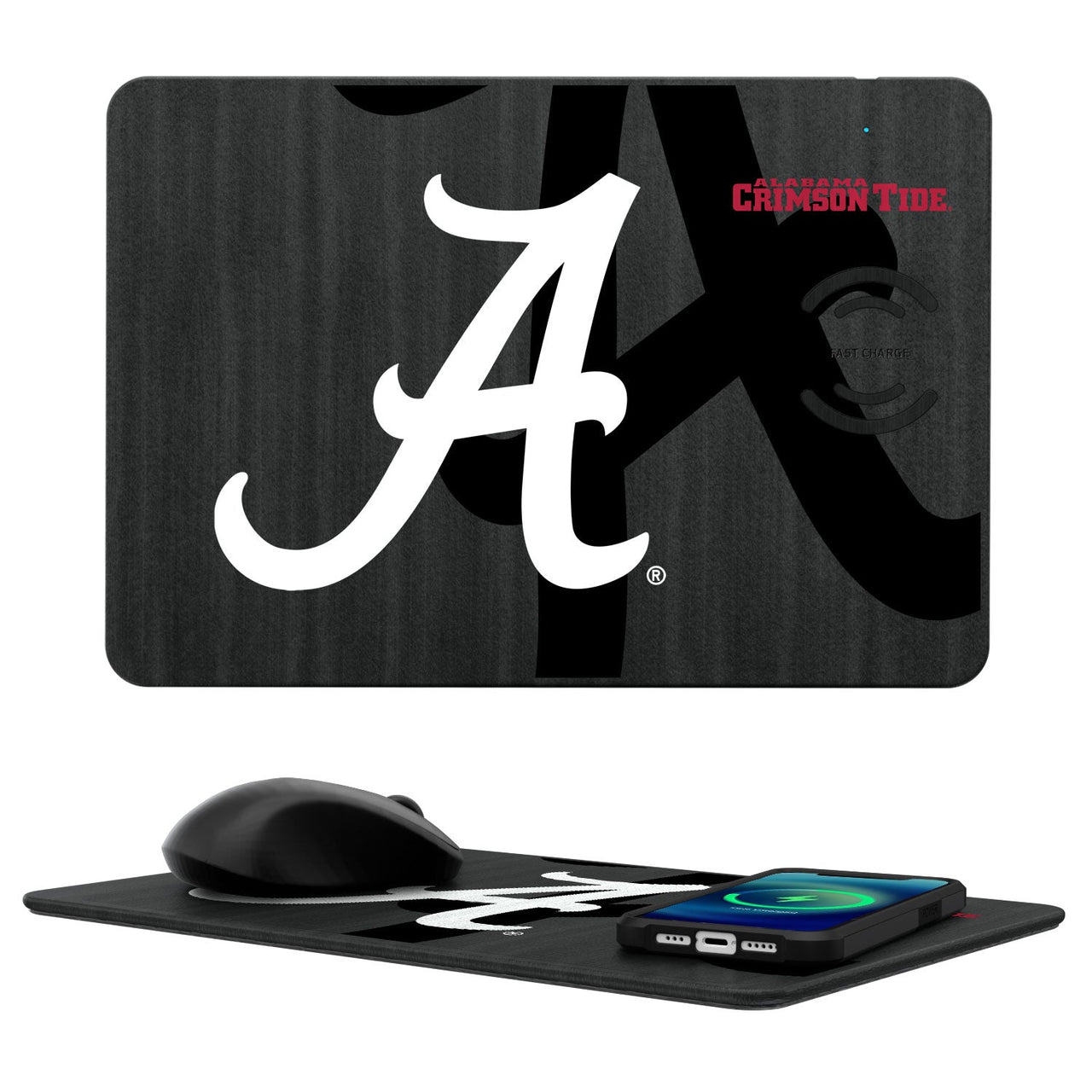 Alabama Crimson Tide Tilt 15-Watt Wireless Charger and Mouse Pad-0
