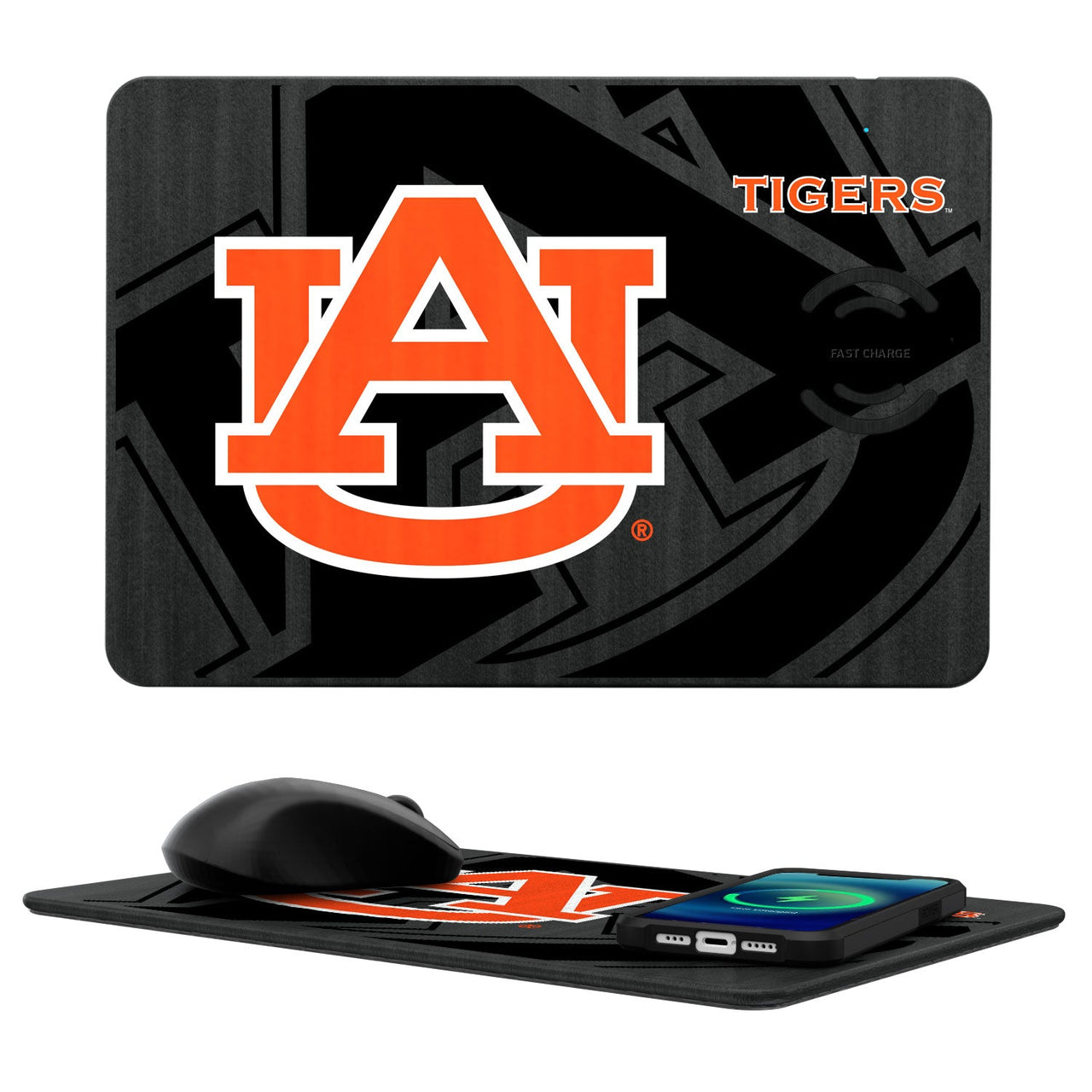 Auburn Tigers Tilt 15-Watt Wireless Charger and Mouse Pad-0