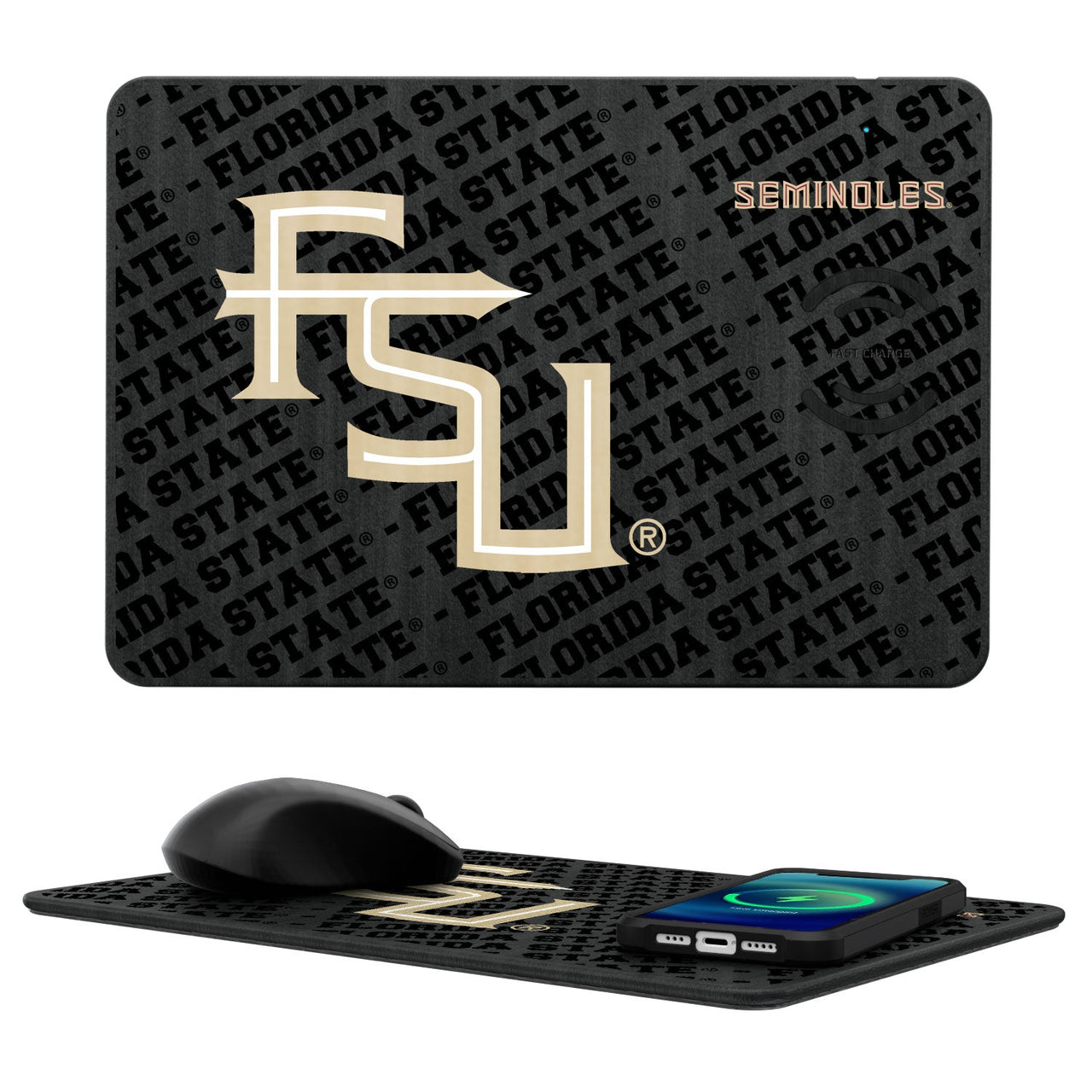 Florida State Seminoles Tilt 15-Watt Wireless Charger and Mouse Pad-0