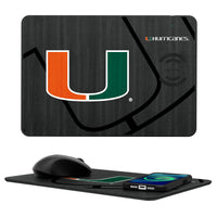 Thumbnail for Miami Hurricanes Tilt 15-Watt Wireless Charger and Mouse Pad-0