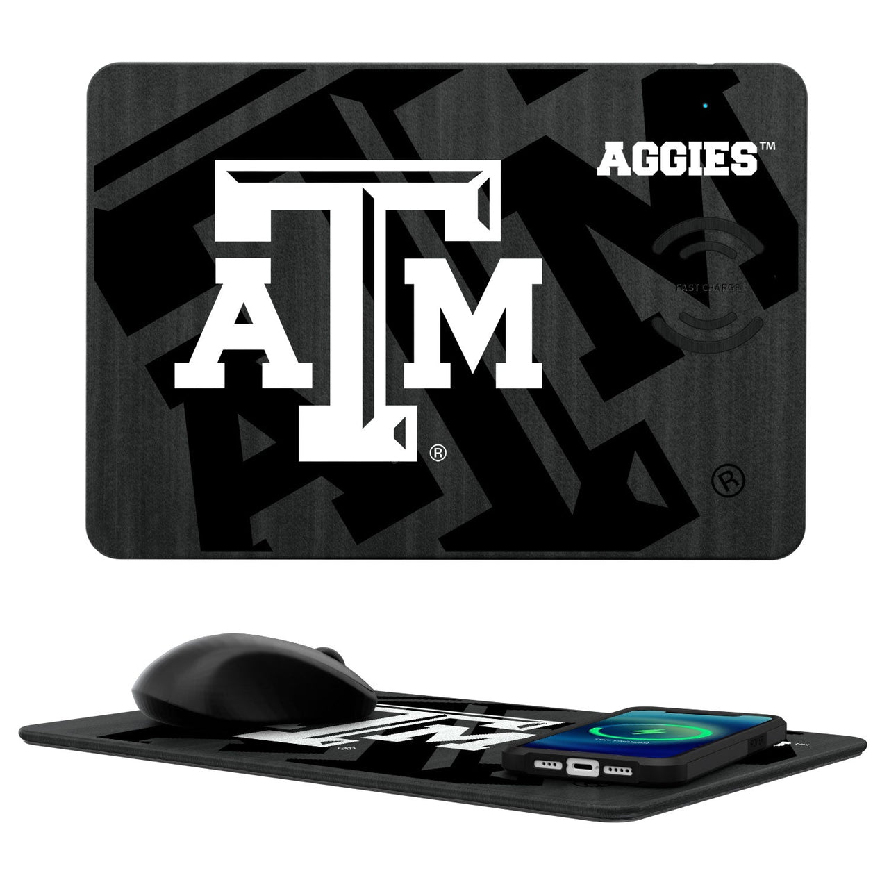 Texas A&M Aggies Tilt 15-Watt Wireless Charger and Mouse Pad-0