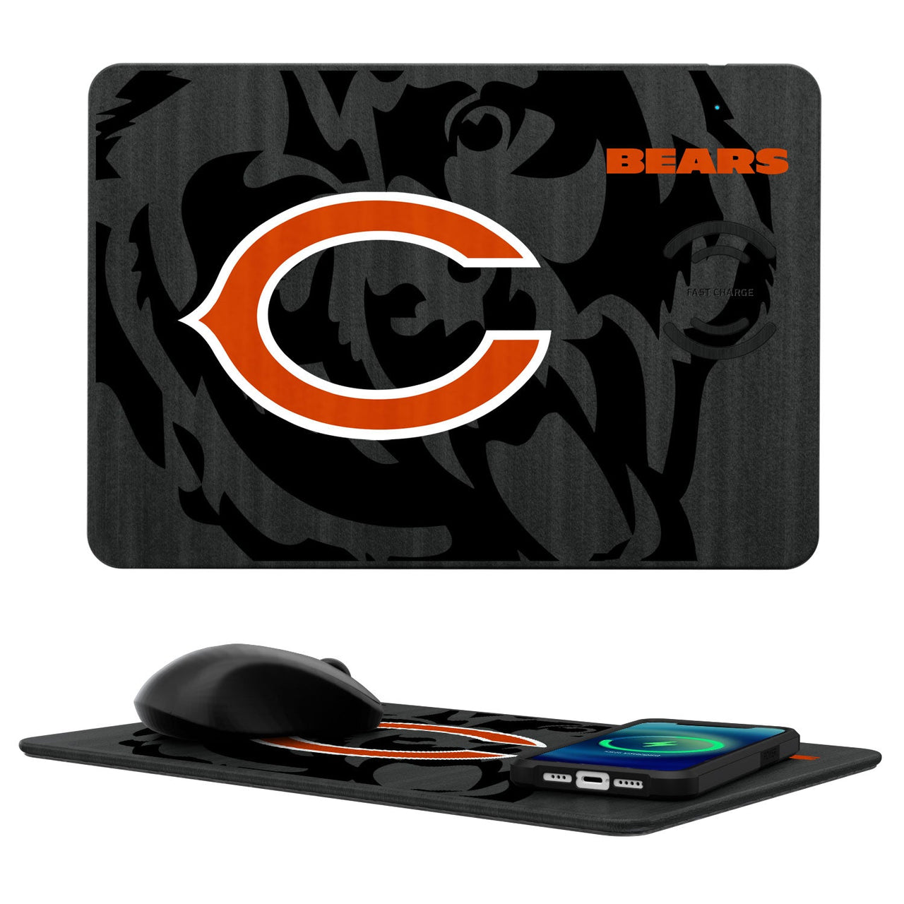 Chicago Bears Tilt 15-Watt Wireless Charger and Mouse Pad-0