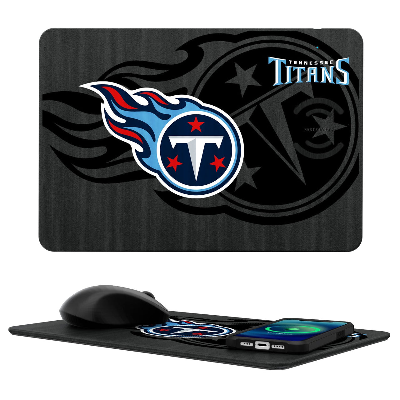 Tennessee Titans Tilt 15-Watt Wireless Charger and Mouse Pad-0