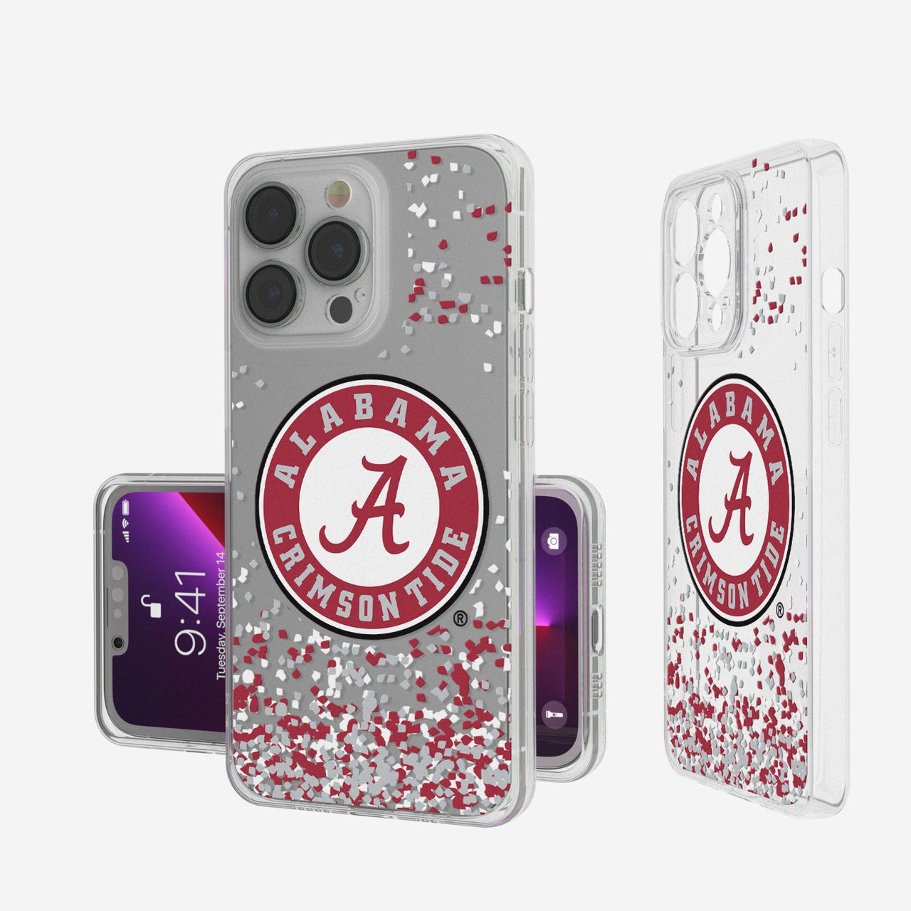Alabama Crimson Tide Confetti Clear Case-0