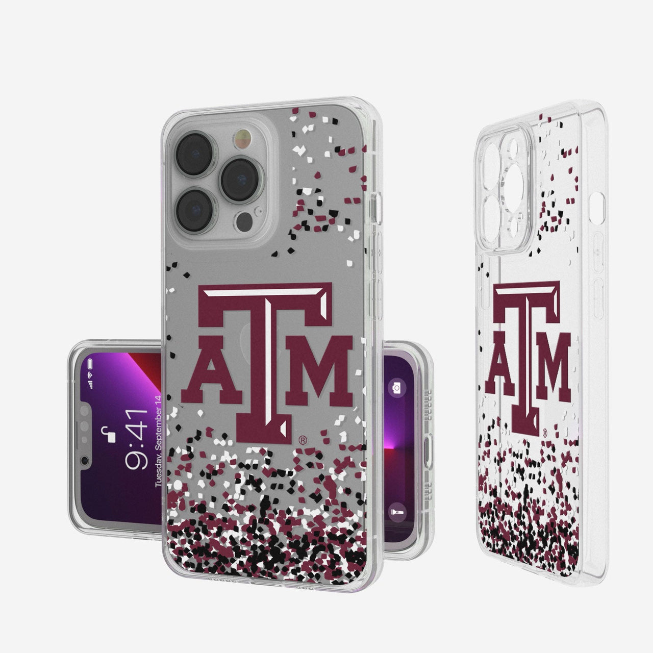 Texas A&M Aggies Confetti Clear Case-0