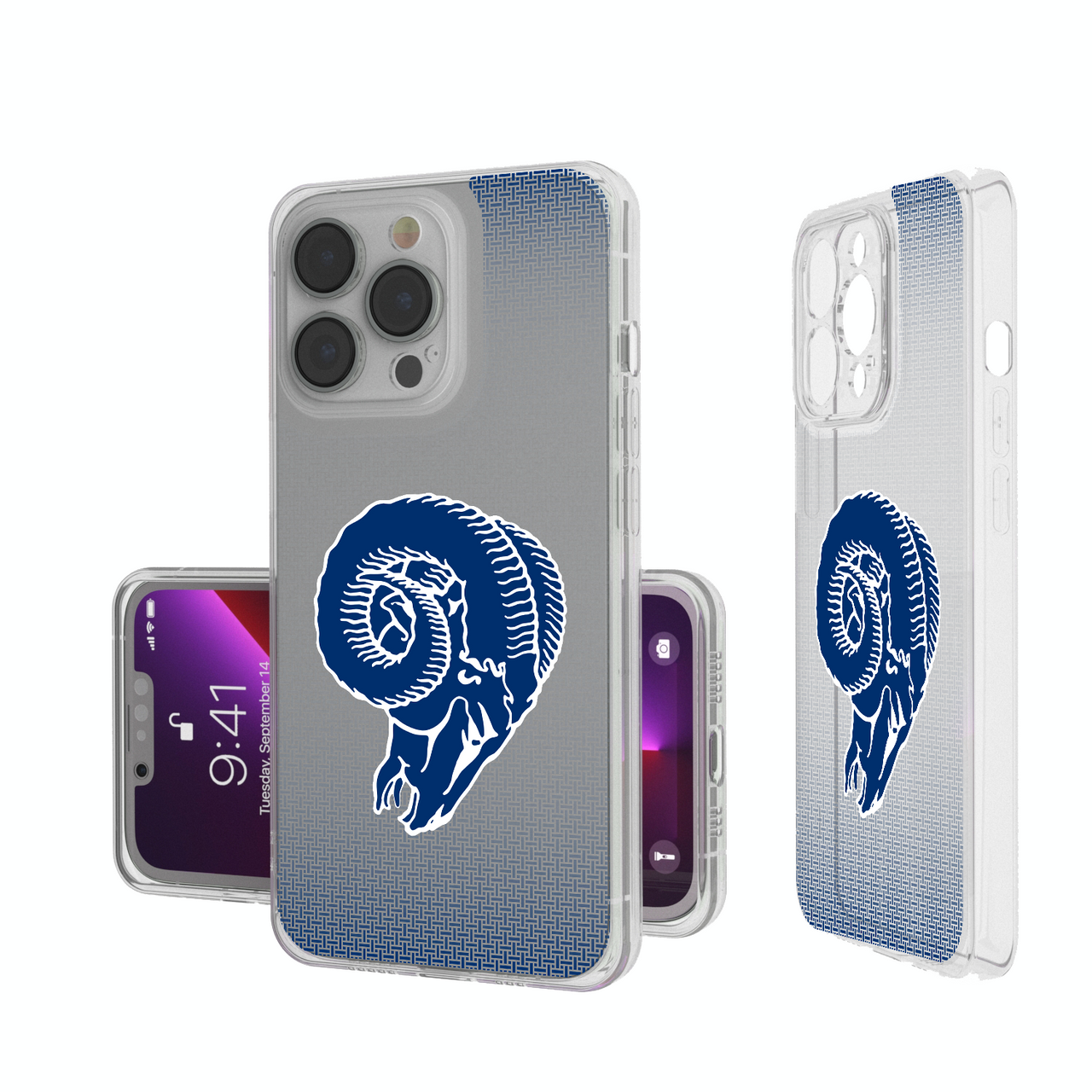 Los Angeles Rams Historic Collection Linen Clear Phone Case-0