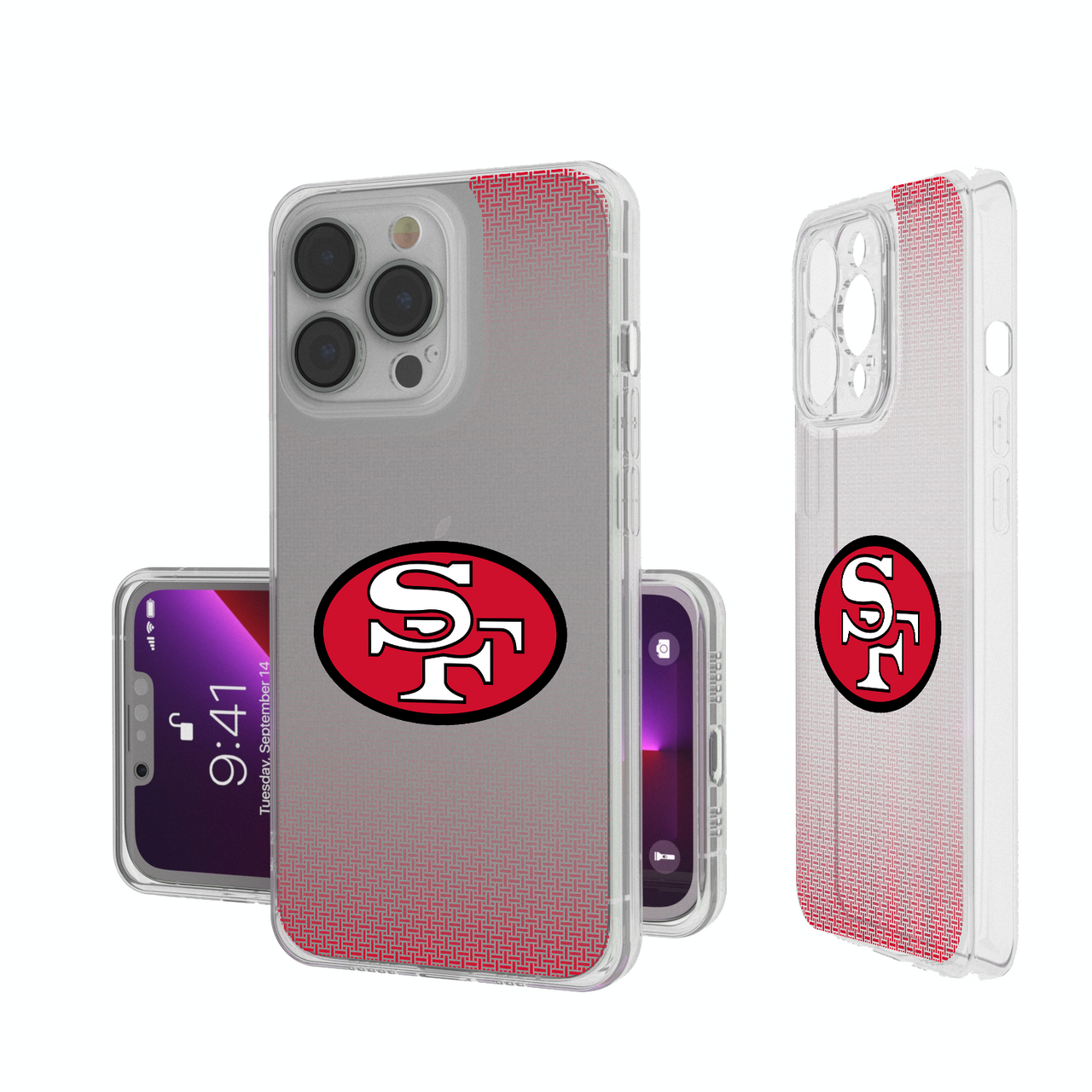San Francisco 49ers Historic Collection Linen Clear Phone Case-0