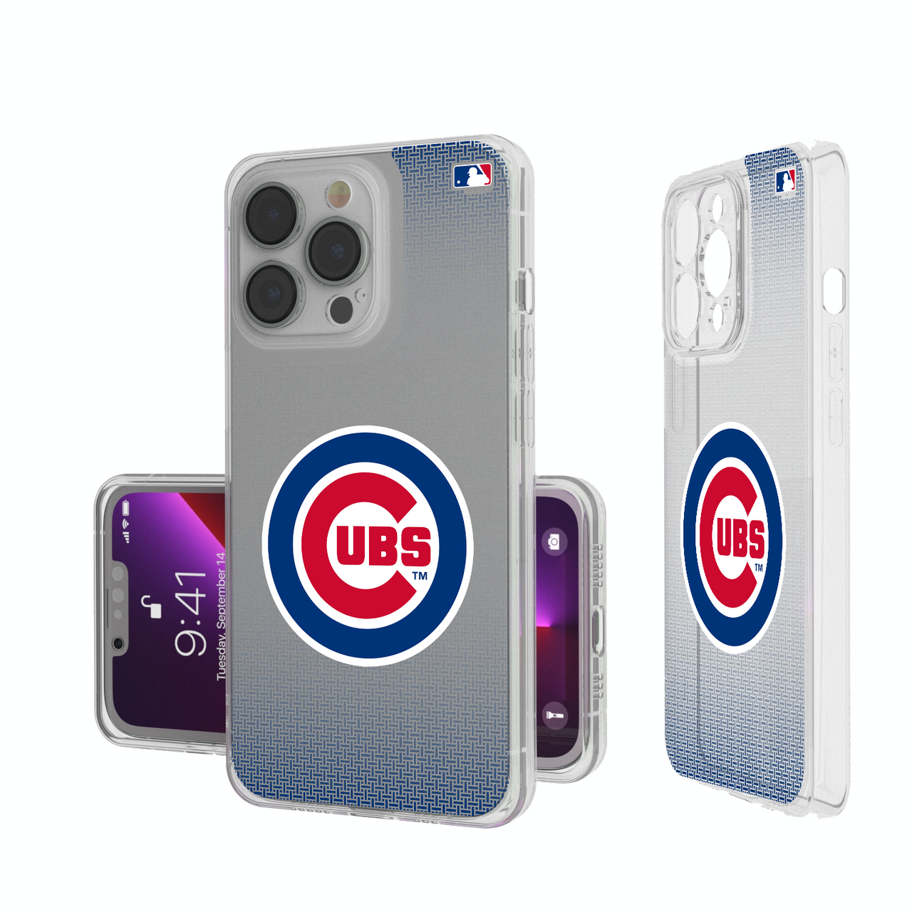 Chicago Cubs Linen Clear Phone Case-0