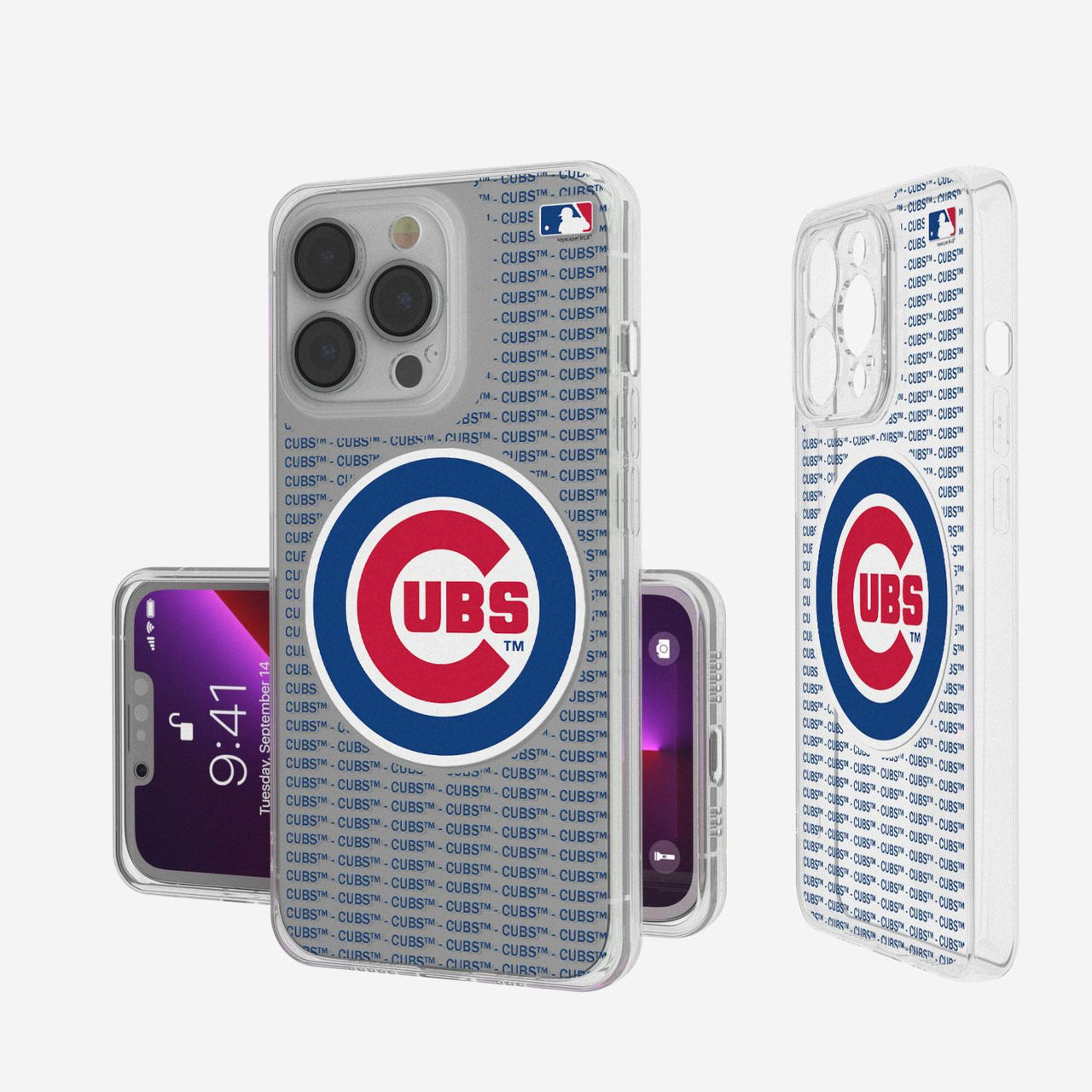 Chicago Cubs Blackletter Clear Case-0