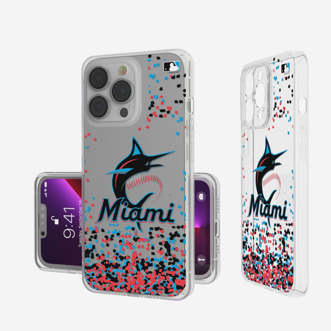 Miami Marlins Confetti Clear Case-0