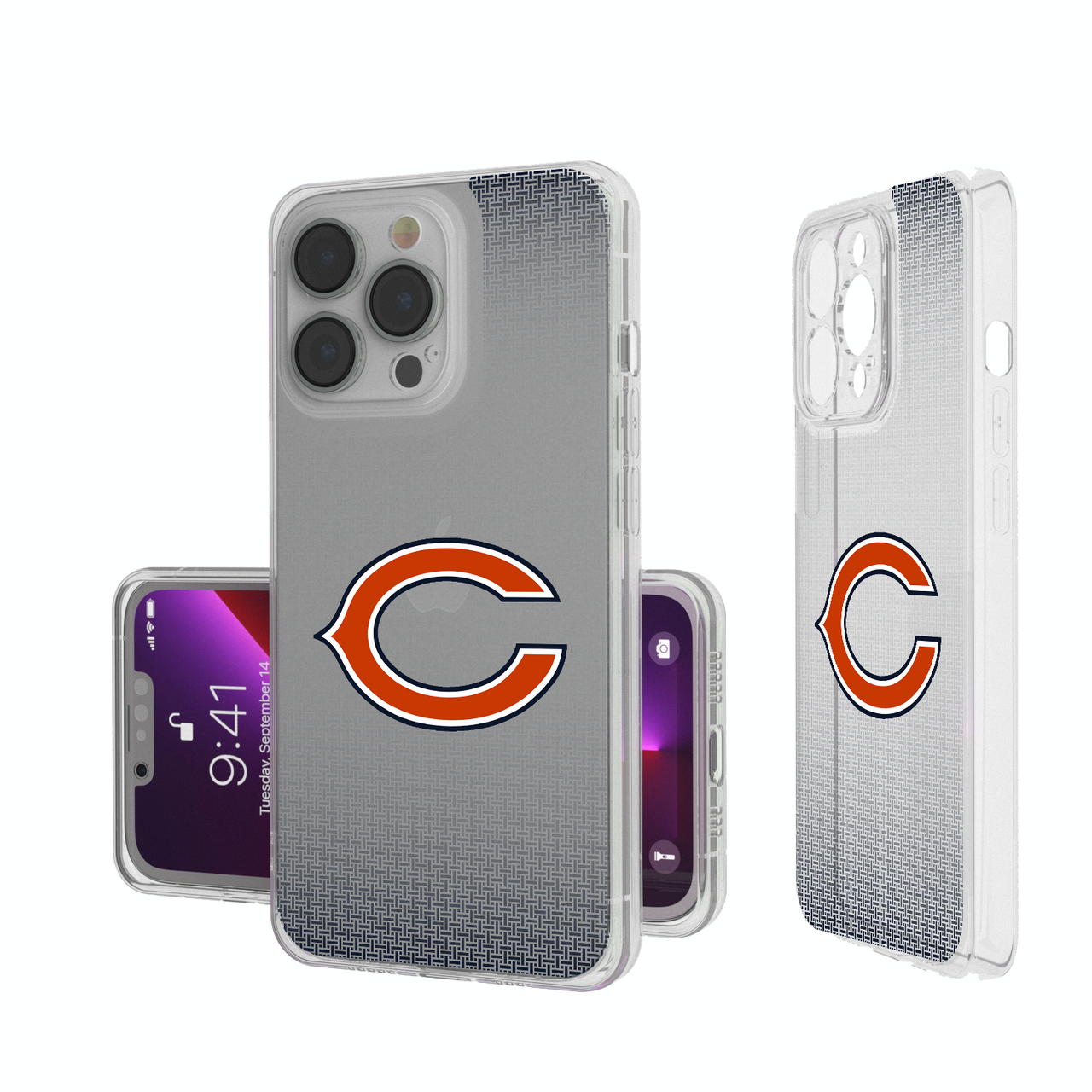 Chicago Bears Linen Clear Phone Case-0