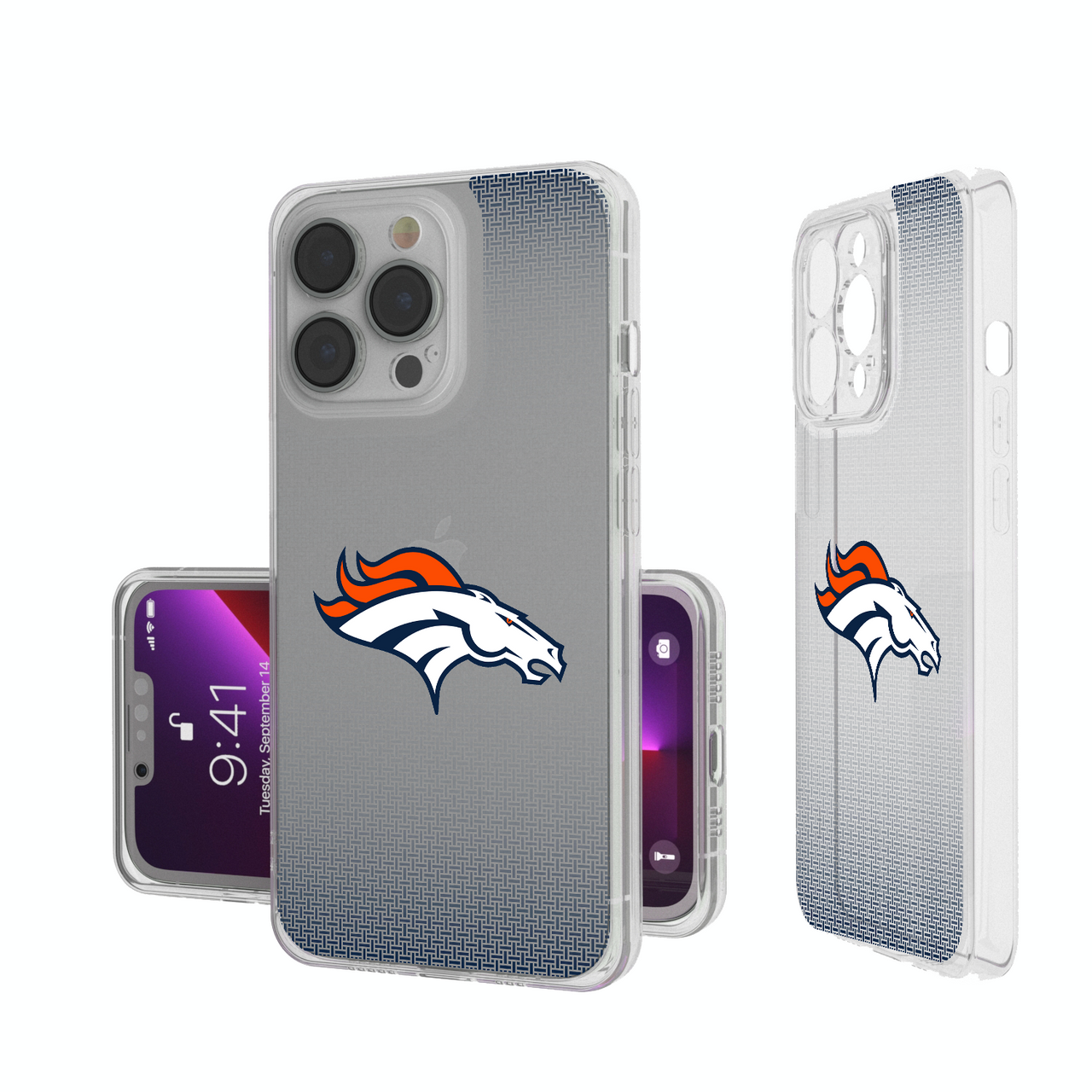 Denver Broncos Linen Clear Phone Case-0