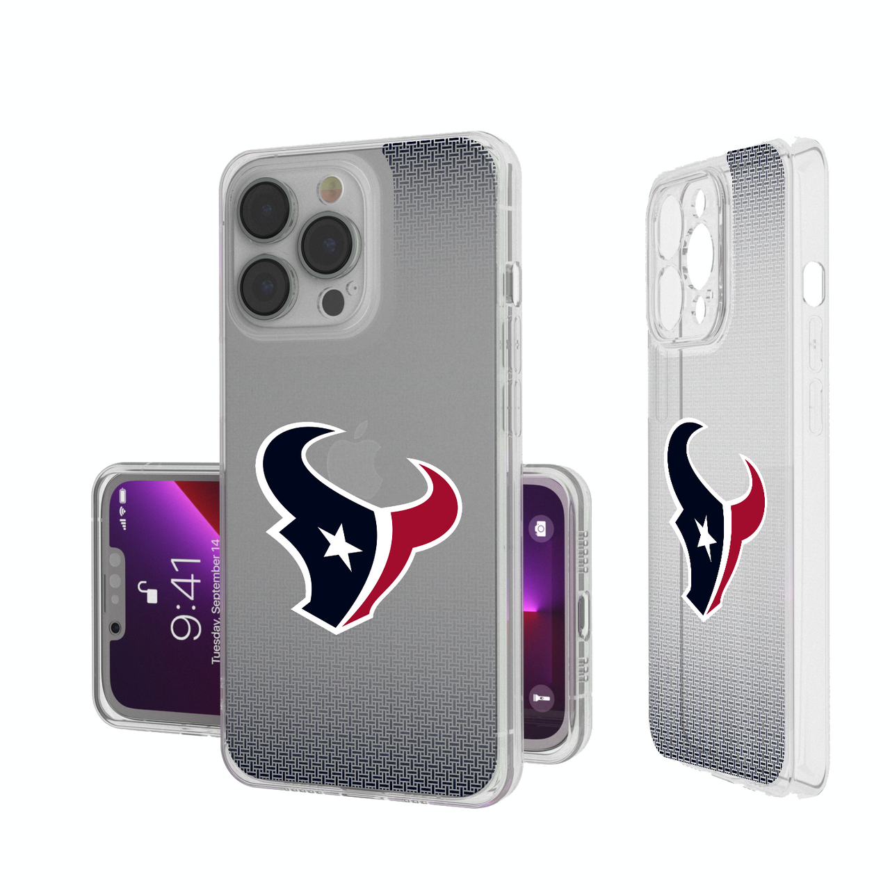 Houston Texans Linen Clear Phone Case-0