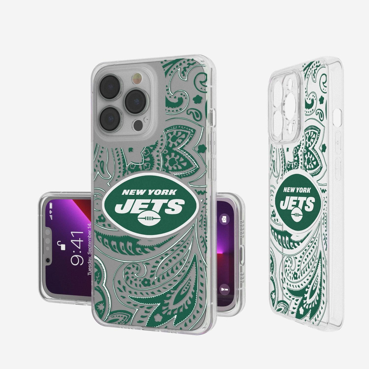 New York Jets Paisley Clear Case-0
