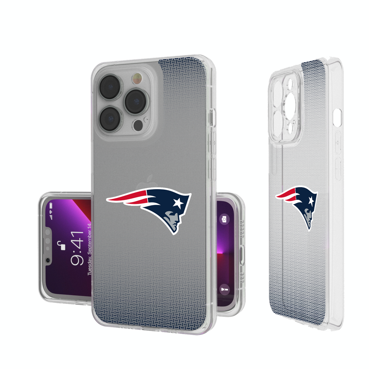 New England Patriots Linen Clear Phone Case-0