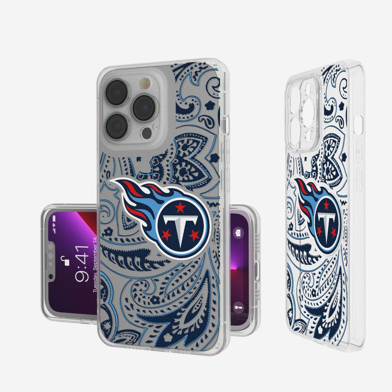 Tennessee Titans Paisley Clear Case-0