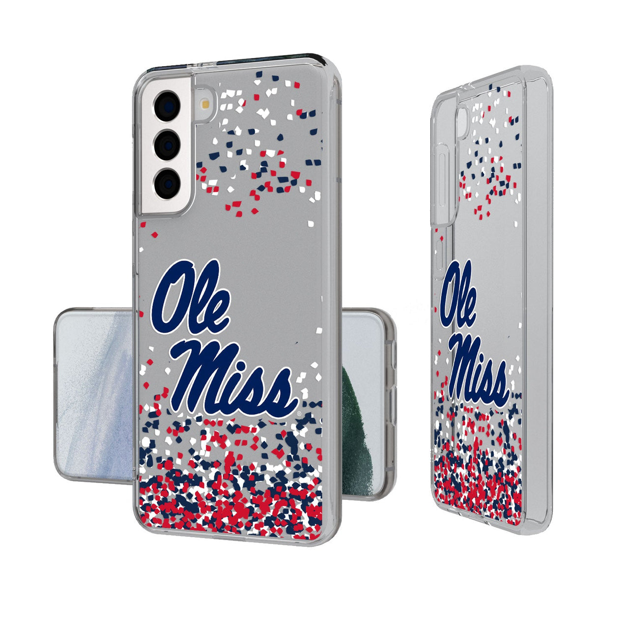 Mississippi Ole Miss Rebels Confetti Clear Case-19