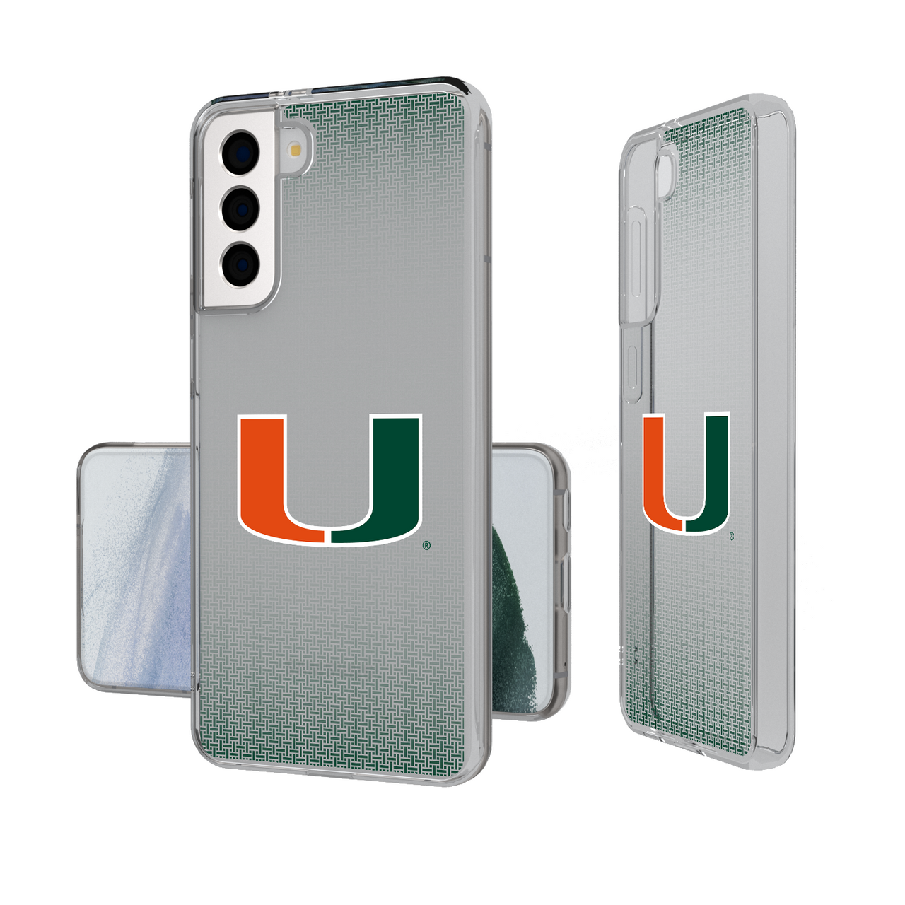 Miami Hurricanes Linen Clear Phone Case-1
