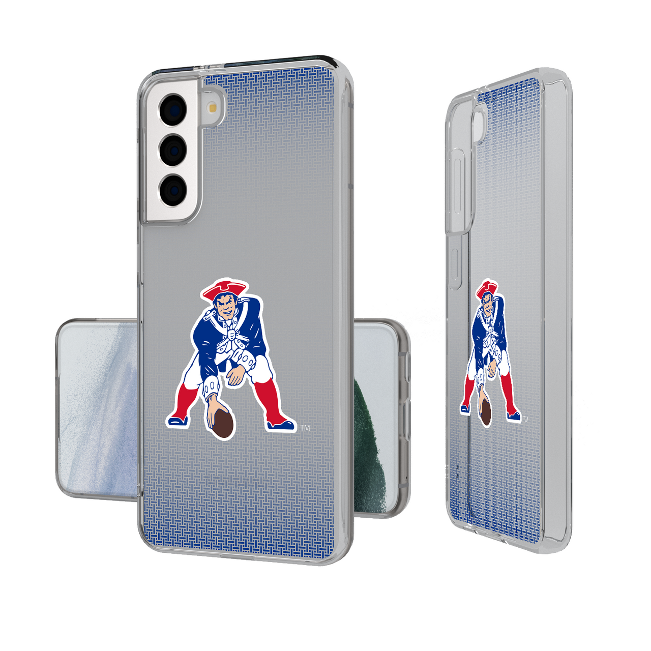 New England Patriots Historic Collection Linen Clear Phone Case-1