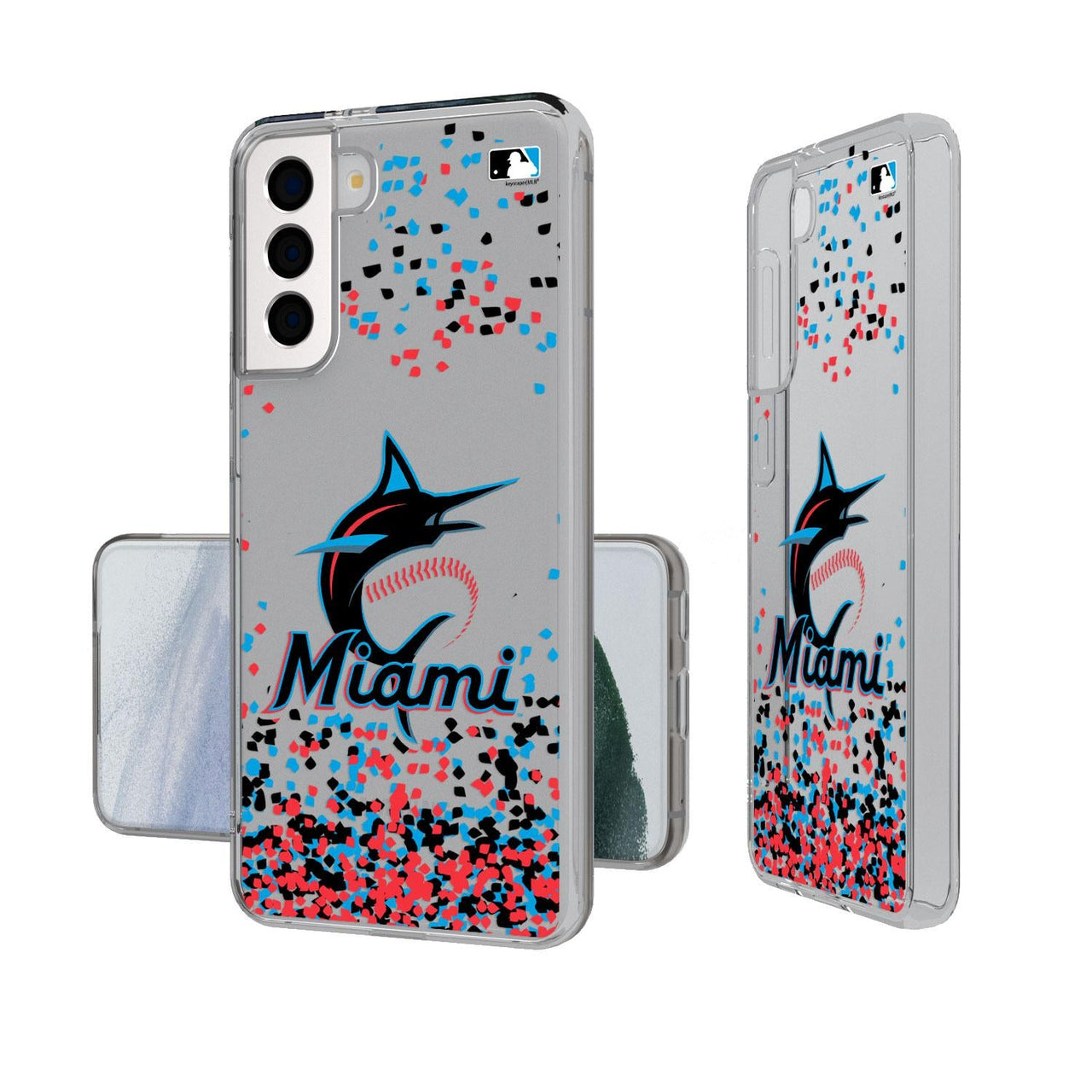 Miami Marlins Confetti Clear Case-1