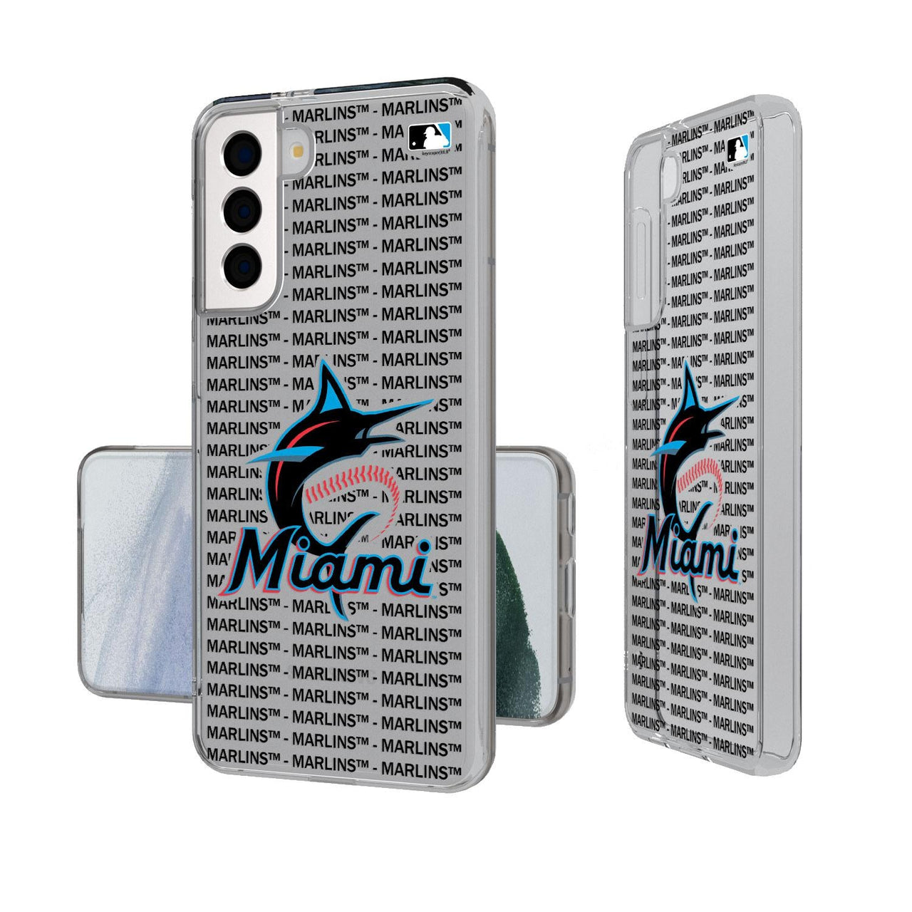 Miami Marlins Blackletter Clear Case-1