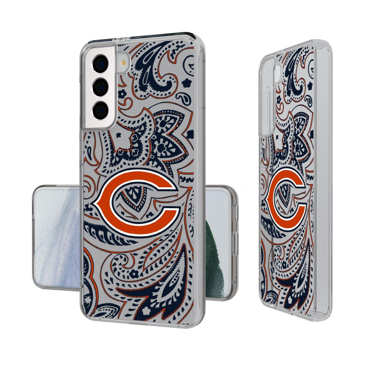 Chicago Bears Paisley Clear Case-1