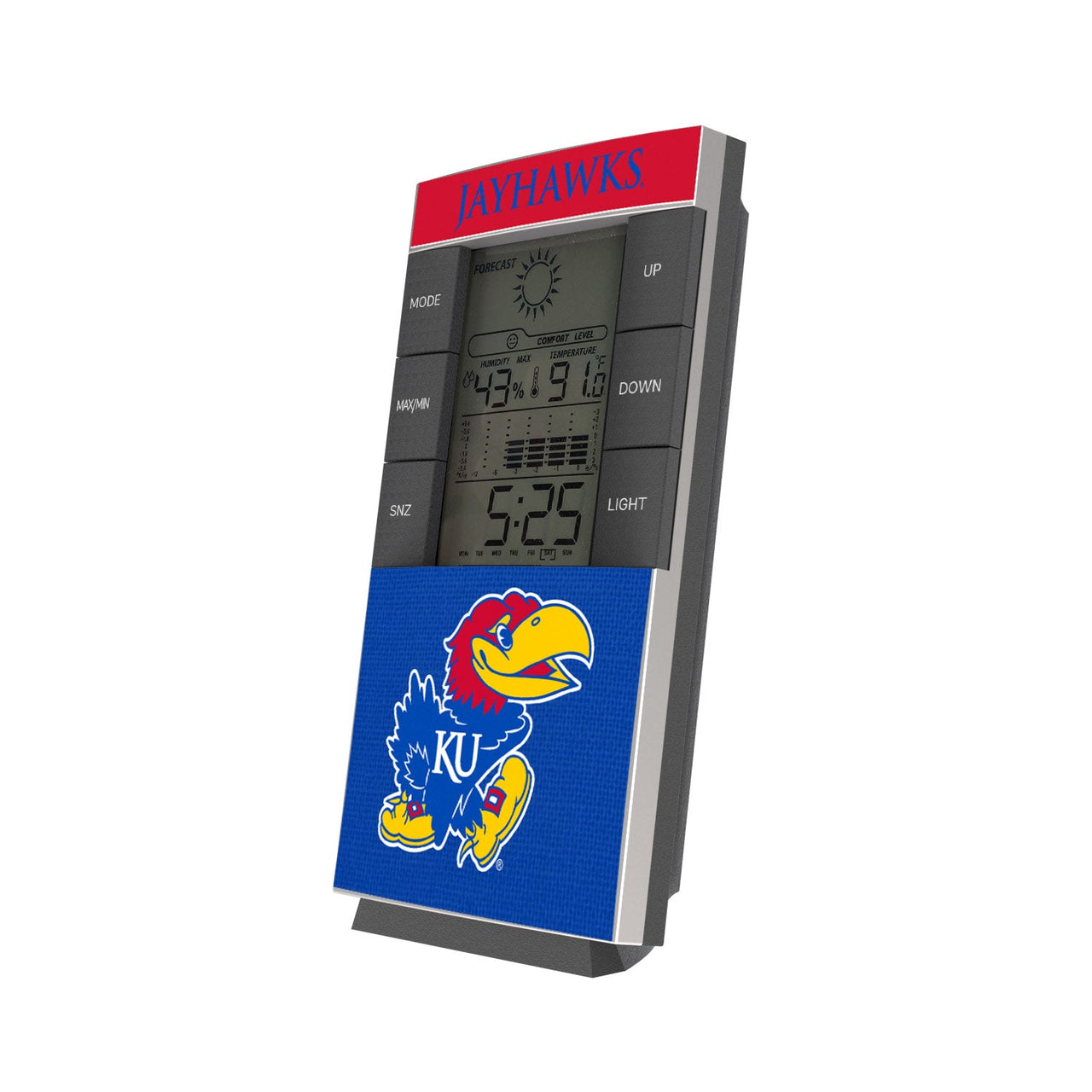 Kansas Jayhawks Solid Wordmark Digital Desk Clock-0